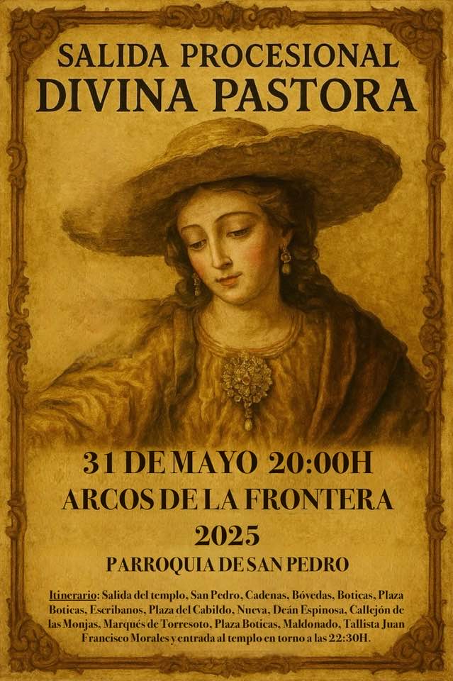 La divina Pastora procesional por las calles de Arcos de la Frontera