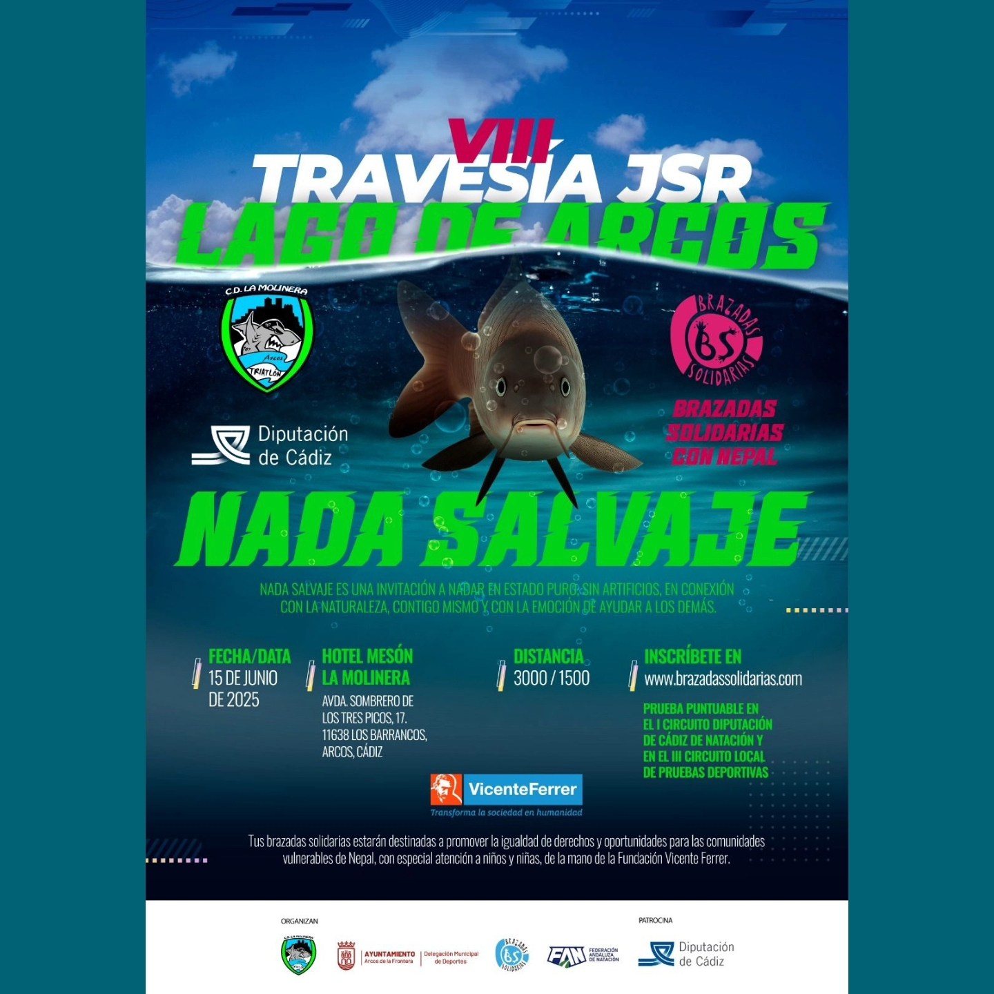 VIII Travesía a nado JSR Lago de Arcos - 15 de junio de 2025