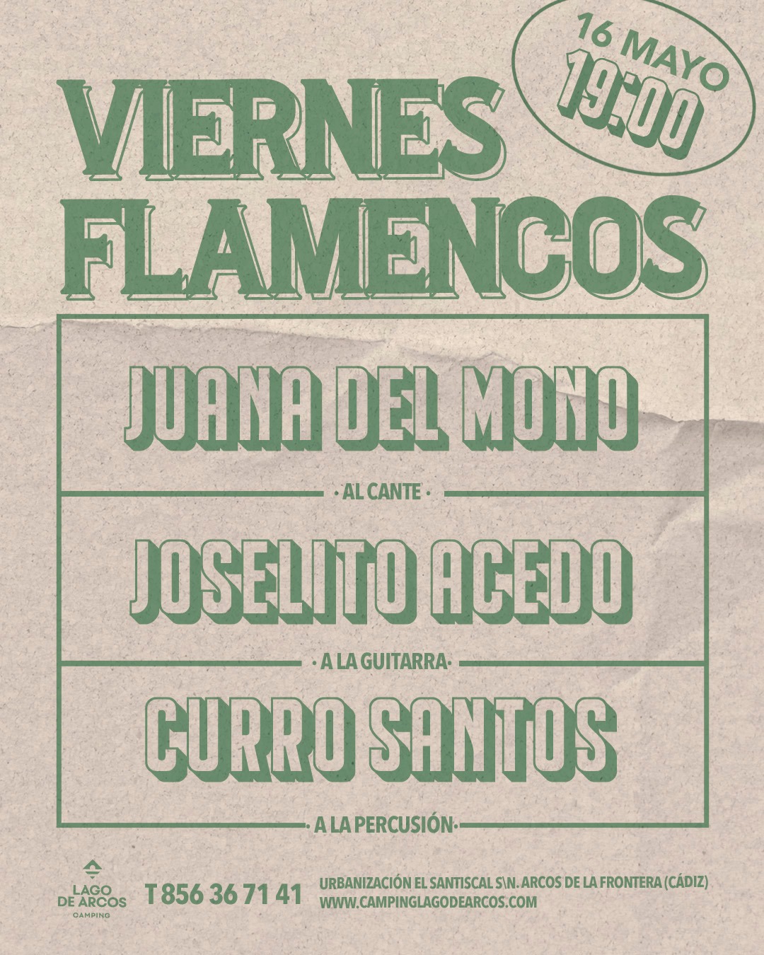 Espectáculo flamenco en el entorno del lago de Arcos
