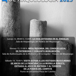 Jornadas que tienen como objetivo entre otros, acercar la Arqueología a la ciudadanía visibilizando todos los aspectos relacionados con el patrimonio arqueológico.