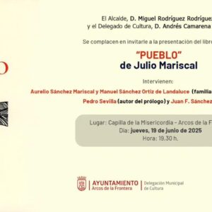 Es la presentación de la obra póstuma del reconocido poeta Julio Mariscal Montes.