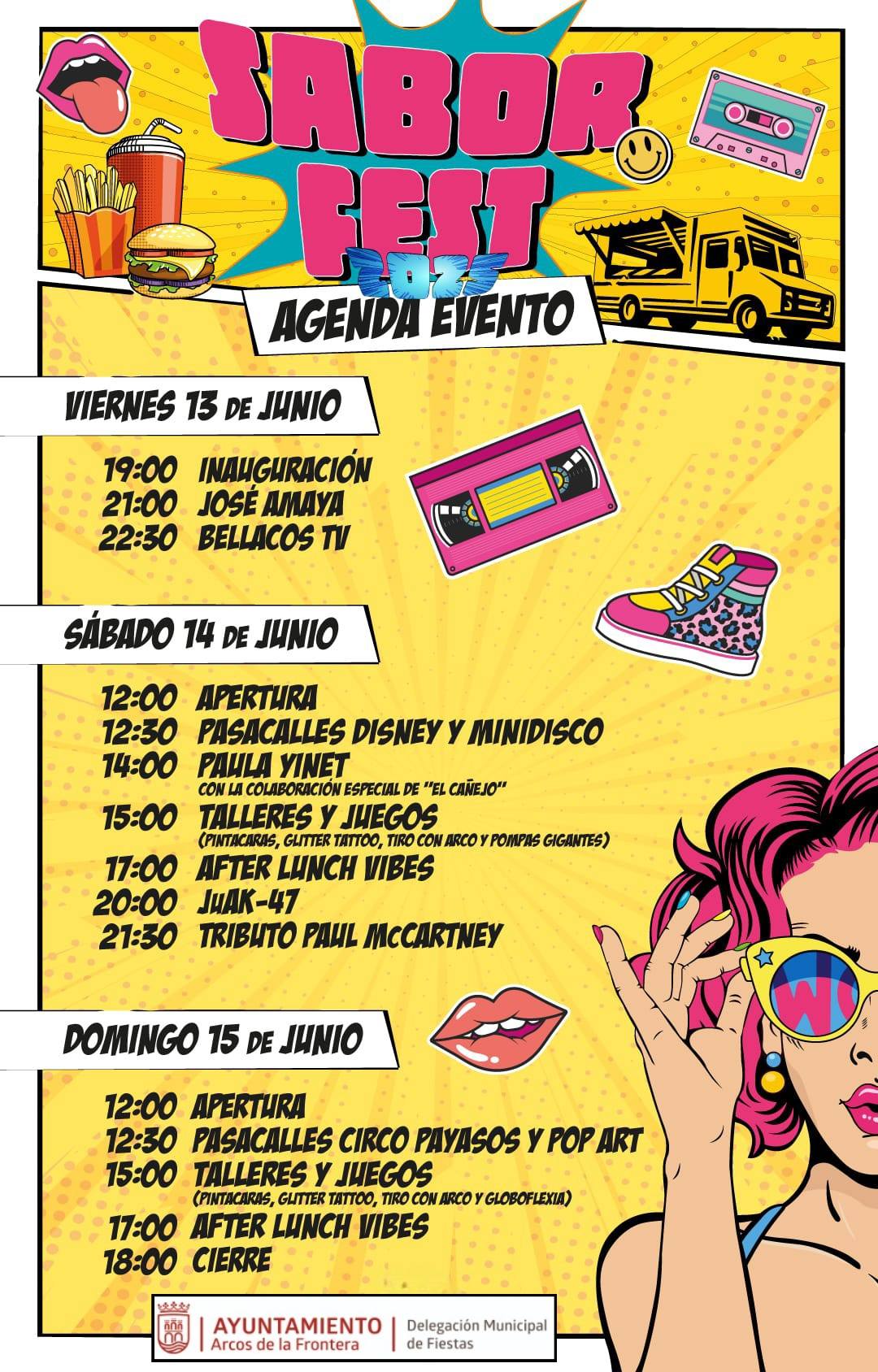 Sabor Fest 2025 ofrece música, food trucks y talleres infantiles en Arcos de la Frontera. La cita musical, gastronómica y familiar 'Sabor Fest..