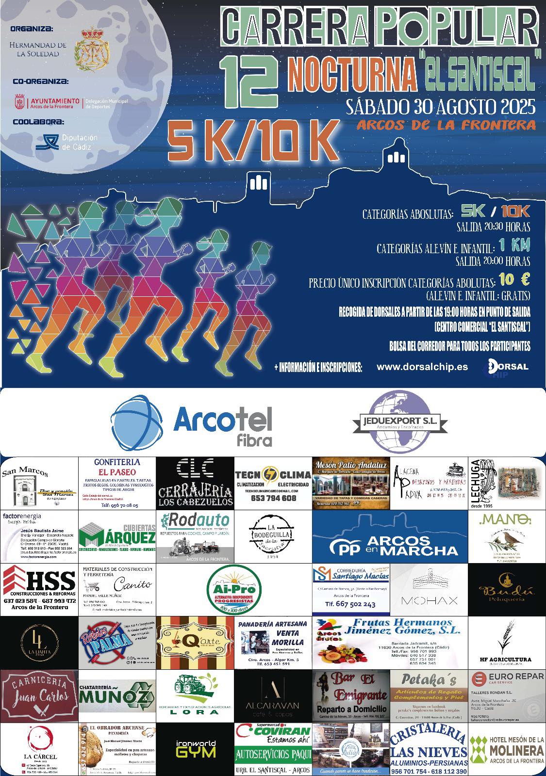Ya está aquí la Carrera Popular Nocturna de El Santiscal, en su décimo segunda edición en este 2025.