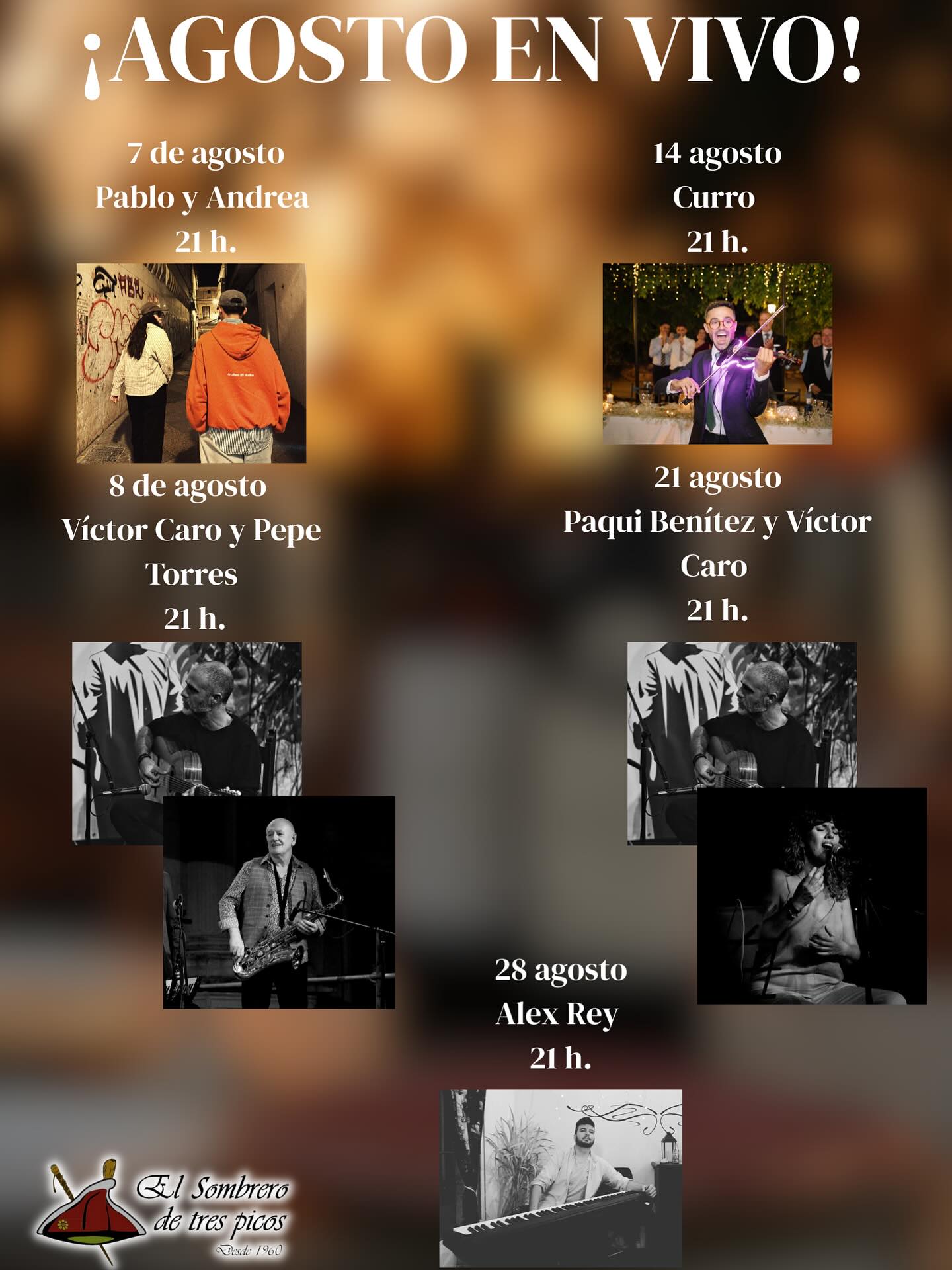Disfruta de la música en vivo este verano en el Restaurante El Sombrero de los Tres Picos