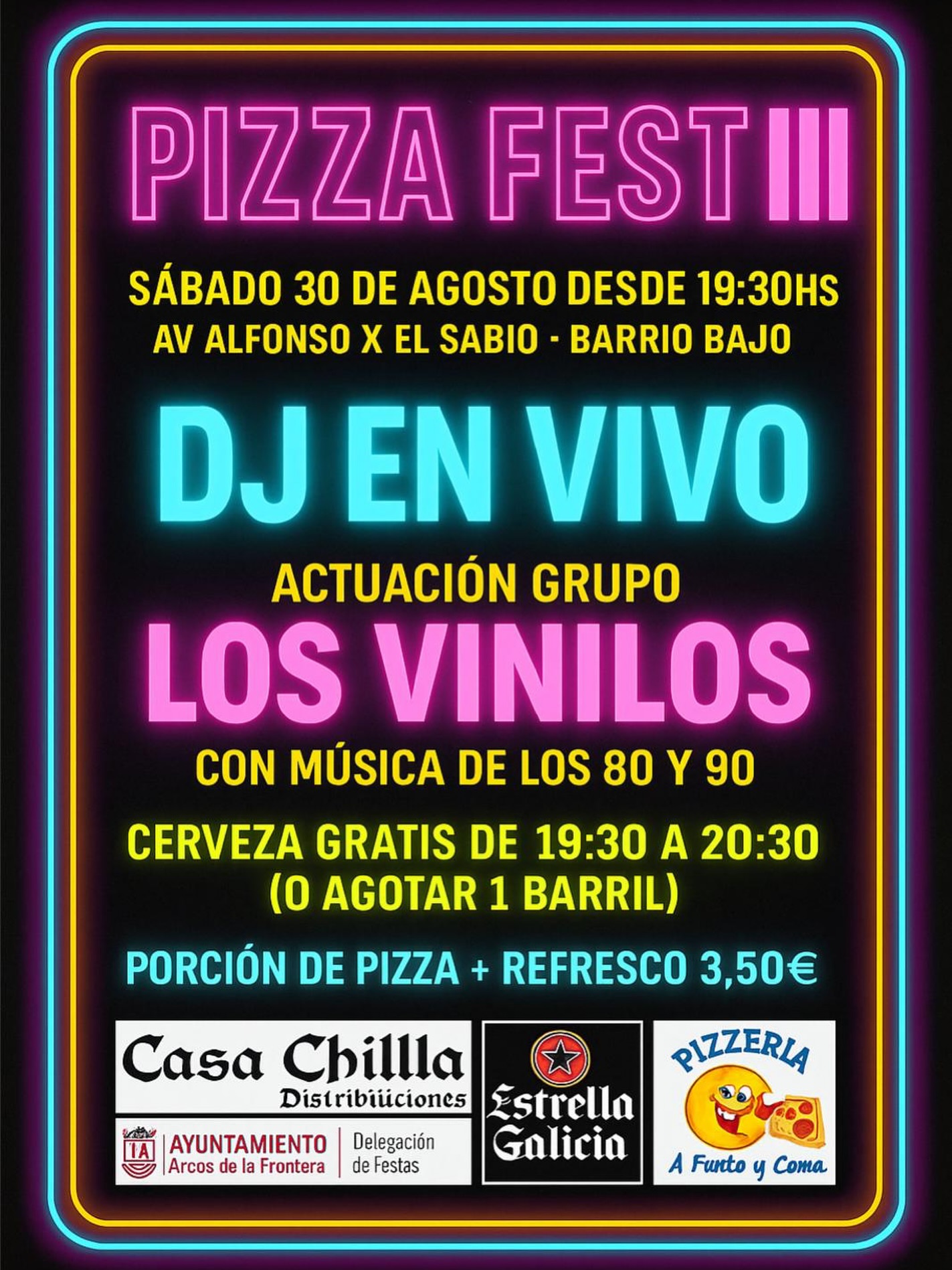 El próximo sábado 31 de agosto llega a la Avenida Alfonso X el Sabio, en el Barrio Bajo, la tercera edición de “PIZZAFEST”