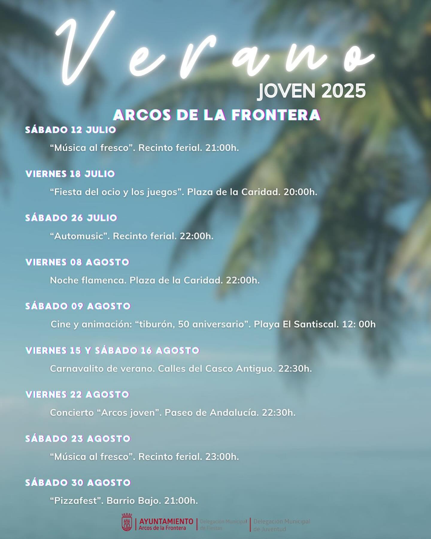 El ayuntamiento de Arcos de la Frontera apuesta por un verano cargado de eventos para los jovenes