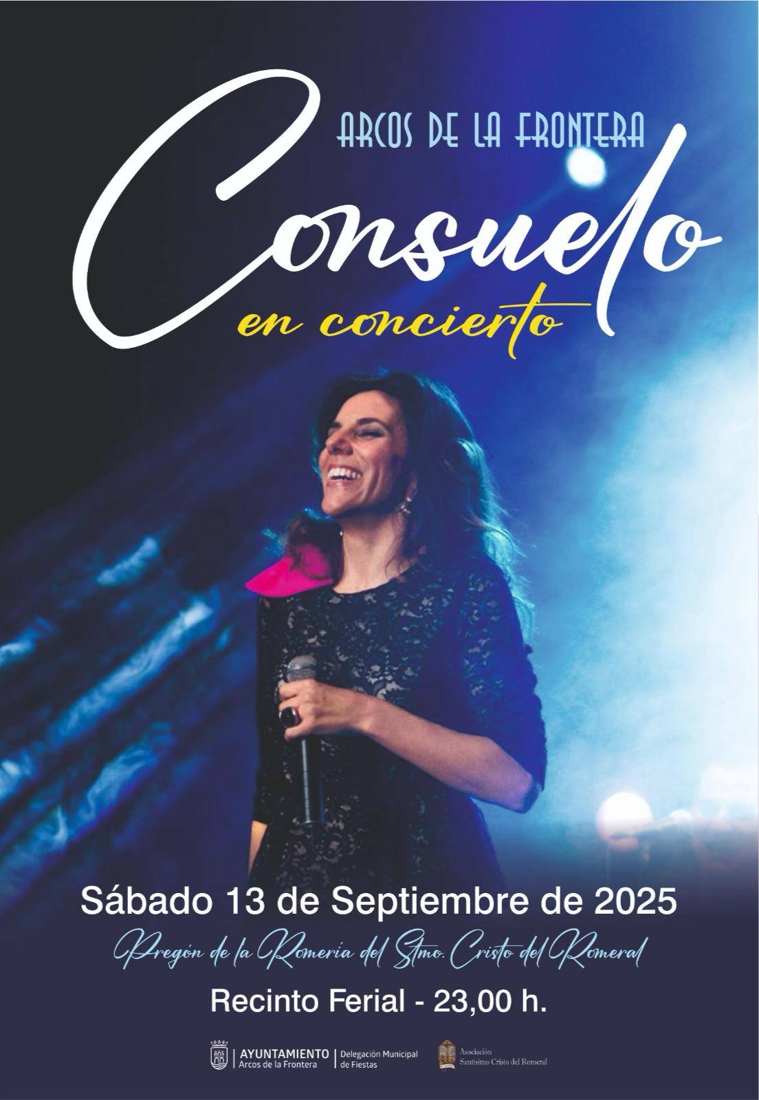 La cantante Consuelo actuará el próximo 13 de septiembre en el Recinto Ferial en Arcos de la Frontera