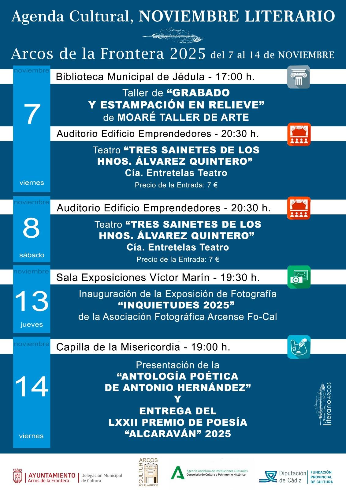 Disfruta de las diferentes actividades que se organizan desde la Delegación de Cultura