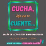 Los actores y fundadores de esta compañía teatral, Noemí Cerredo y Fernando García, vuelven a poner en escena la obra, ‘Cucha, deja que te cuente…’, que tan buena acogida tuvo por parte del público el día del estreno. Vuelven con cuatro monólogos que vienen a reflejar la vida misma, como el hombre y la mujer, en clave de humor, defienden sus posturas ante la relación en pareja.