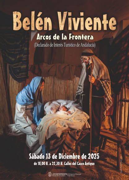 Belén Viviente 2025 El Belén Viviente 2025 se celebrará el sábado, 13 de diciembre, de 18:00 a 22:30h en el Casco Antiguo de Arcos. ✅️ Contará con un total de 26 escenas que podrán disfrutarse a lo largo del recorrido establecido.
