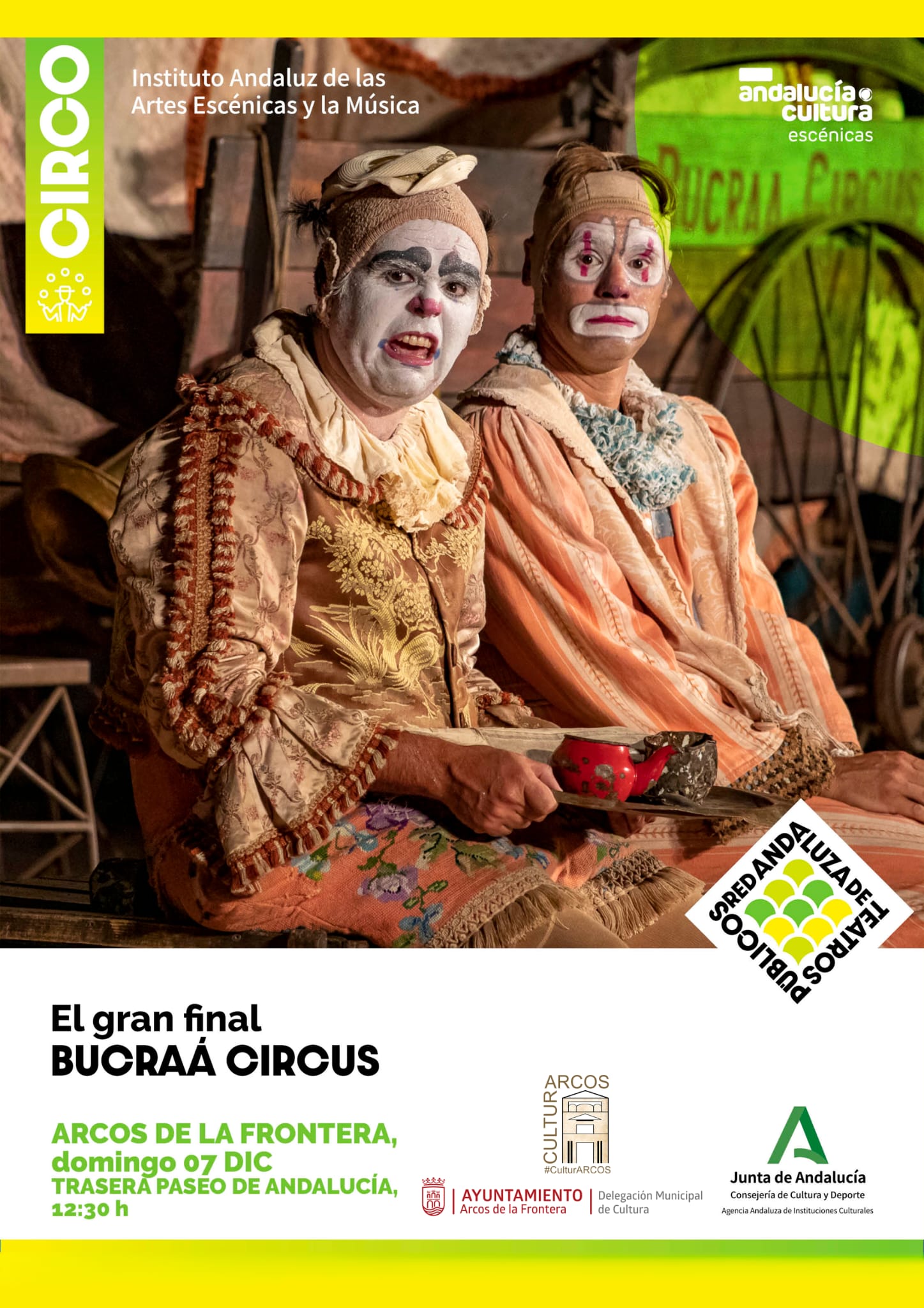 Tragicomedia que basa su esencia en el reencuentro de dos payasos que tuvieron que separarse hace muchos años a consecuencia del estallido de una guerra civil.