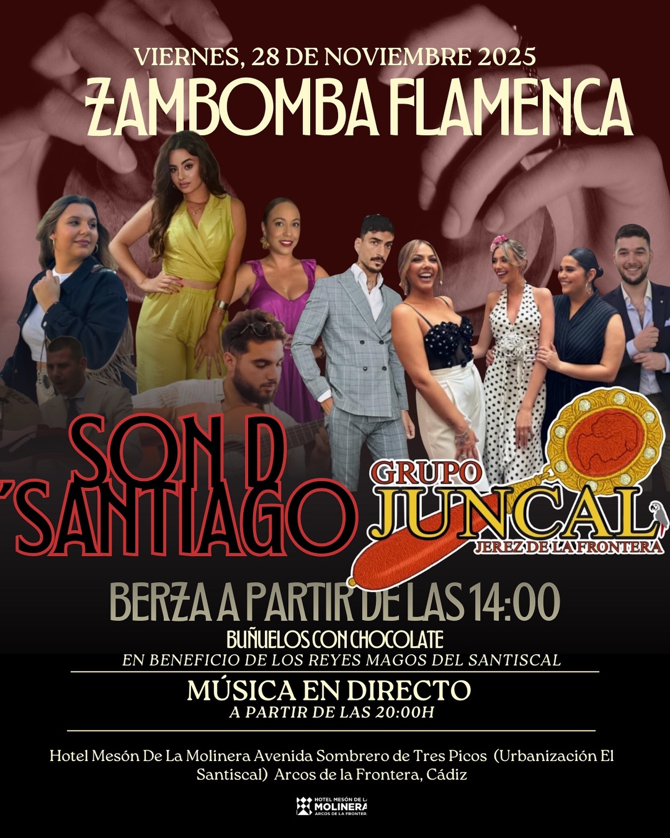 Ven a disfrutar de esta Zambomba Flamenca en beneficio de los Reyes Magos de El Santiscal