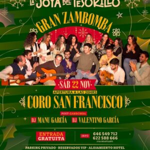 🎄Recién acabado un #verano lleno de emociones y alegrías, y ya estamos en modo navideño, con 💫 𝗟𝗔 𝗚𝗥𝗔𝗡 𝗭𝗔𝗠𝗕𝗢𝗠𝗕𝗔 𝗱𝗲 𝗟𝗔 𝗝𝗢𝗬𝗔 𝗗𝗘𝗟 𝗧𝗘𝗦𝗢𝗥𝗜𝗟𝗟𝗢 💫 〰️ Y lo hacemos a lo grande disfrutando a lo grande, con el @corocallesanfrancisco al mas puro estilo navideño!!