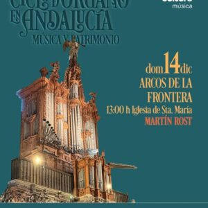Arcos de la Frontera será una de las sedes destacadas del ‘Ciclo de Órgano en Andalucía. Música y Patrimonio’, una iniciativa impulsada por la Junta de Andalucía para poner en valor la riqueza sonora y artística de los órganos históricos de la comunidad.