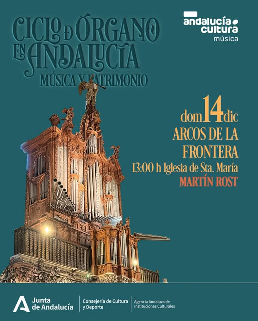 Arcos de la Frontera será una de las sedes destacadas del ‘Ciclo de Órgano en Andalucía. Música y Patrimonio’, una iniciativa impulsada por la Junta de Andalucía para poner en valor la riqueza sonora y artística de los órganos históricos de la comunidad.
