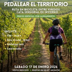 Pedalea en la naturaleza de los viñedos