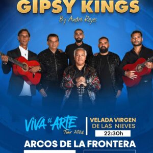 El próximo 8 de agosto de 2026, Arcos de la Frontera acogerá uno de los grandes eventos musicales del verano con la actuación en directo de los legendarios Gipsy Kings, dentro de la programación oficial de la Velada de la Virgen de las Nieves.