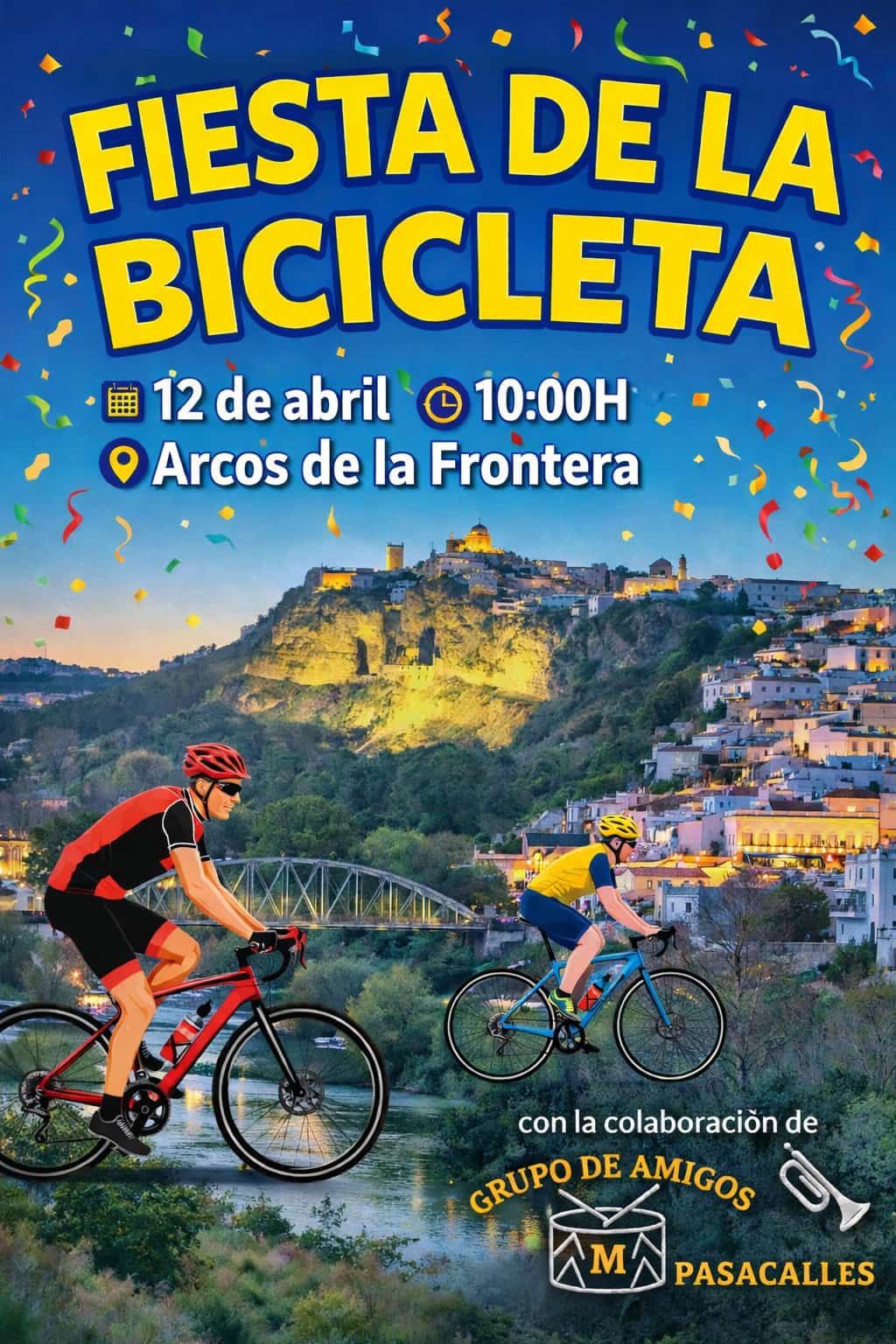 Este domingo por fin se podrá disfrutar de la fiesta de la bicicleta en Arcos de la Frontera. Anímate a participar.