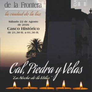 20.000 velas iluminarán el Casco Histórico de Arcos El próximo sábado 22 de agosto, se celebrará la cuarta edición de la programación de la Noche de la Cal, Piedra y Velas “La Noche de las Velas” en nuestro Casco Histórico Monumental de 21:30h a 01:30h.