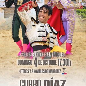 El próximo festejo taurino en Arcos de la Frontera por la Feria de San Miguel 2026 se celebrará el domingo 4 de octubre de 2026 a las 17:30 horas
