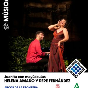 El delegado municipal de Cultura, Andrés Camarena, le invita a disfrutar de una nueva actividad gratuita incluida en la Agenda Cultural del mes de septiembre. Este sábado, 19 de septiembre, a las 21:00 horas, el Paseo de Andalucía acogerá «Juanita con mayúsculas», un espectáculo protagonizado por Helena Amado y Pepe Fernández que recupera y reinterpreta.