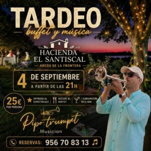 Estamos de vuelta con los tardeos! 🌅 El 4 de septiembre nos acompañará Pipo Trumpet 🎺 (@pipo_trumpet ) para amenizar el buffet libre de tapeo de nuestra carta.
