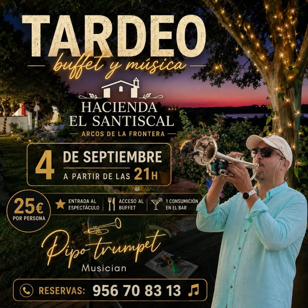Estamos de vuelta con los tardeos! 🌅 El 4 de septiembre nos acompañará Pipo Trumpet 🎺 (@pipo_trumpet ) para amenizar el buffet libre de tapeo de nuestra carta.