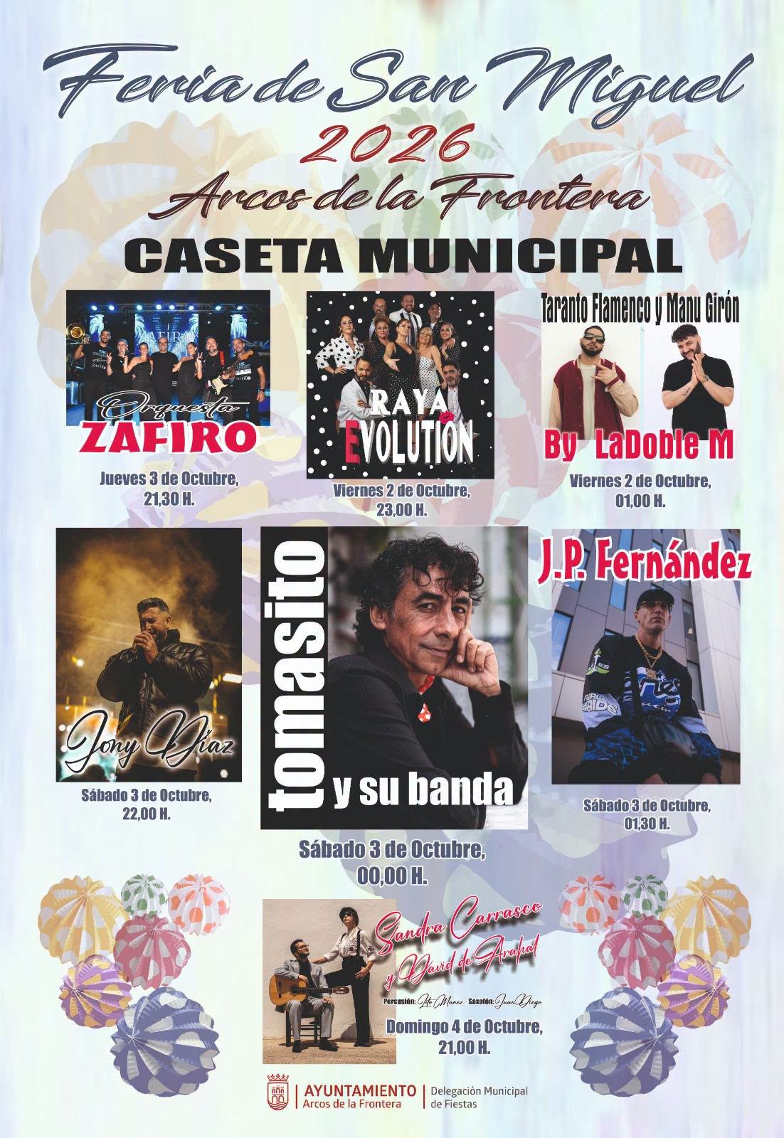 Todas las actuaciones programadas en la caseta municipal serán de entrada gratuita, una circunstancia que el delegado de Fiestas ha querido remarcar como una de las señas de identidad de la programación.